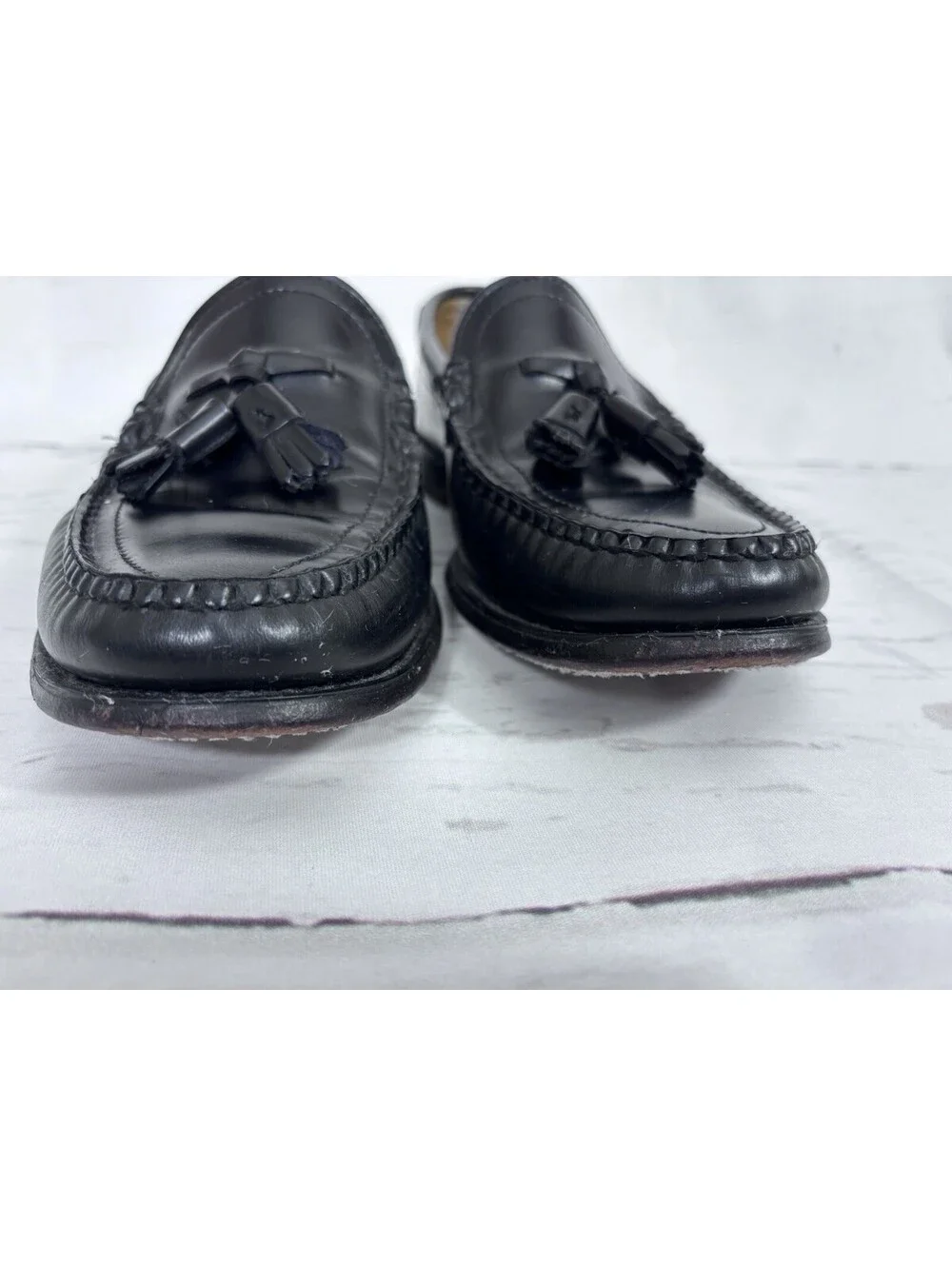 Sebago Black Leather Tassel Loafers Men’s Shoes 9.5 E Wide US 9.5 EU 43 UK 9